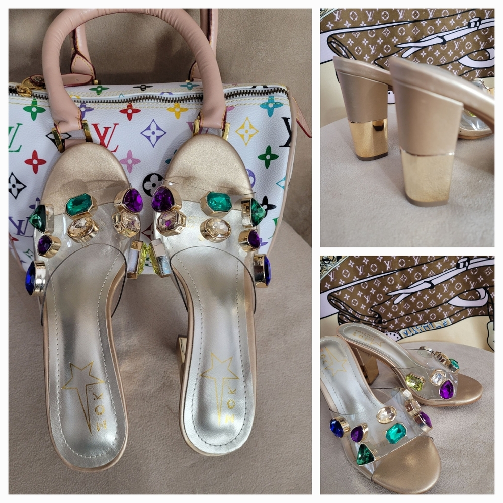 Jewel Sandals / 8 NEW